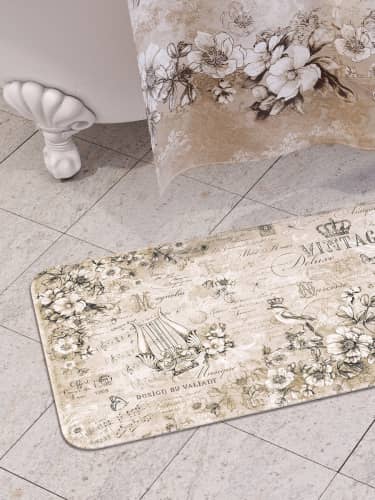 Купить Коврик Valiant для ванной комнаты флисовый, 50x80x1.4 см по низкой цене