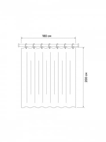 Купить Штора Iddis для ванной комнаты, 200x180 см, полиэстер, D15P218i11 по низкой цене