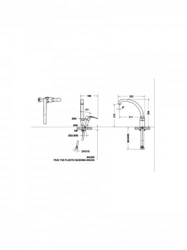 Купить Смеситель Bravat Fit F7135188CP-1-RUS для кухонной мойки по низкой цене