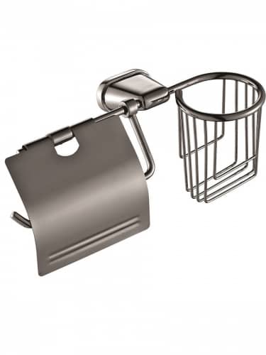Купить Держатель Аквалиния для туалетной бумаги с корзиной по низкой цене