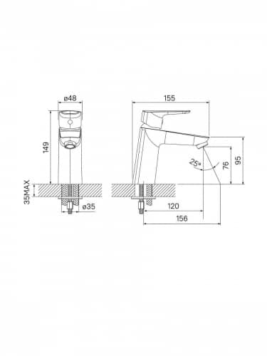 Купить Смеситель Iddis Vibe для умывальника по низкой цене