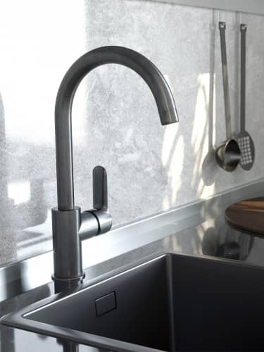 Купить Смеситель Iddis CU4SBJ0i05 для кухни состаренное серебро по низкой цене