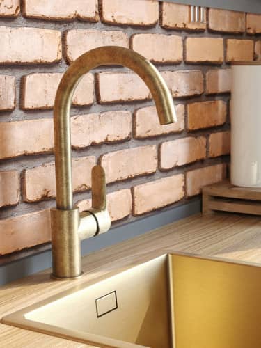 Купить Смеситель Iddis CU2LBJ0i05 для кухни состаренная латунь по низкой цене