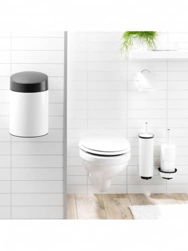 Купить Ёршик Brabantia туалетный с держателем в колбе белый по низкой цене