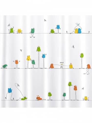 Купить Штора Tatkraft Funny Frogs для ванной комнаты 180х180 см по низкой цене