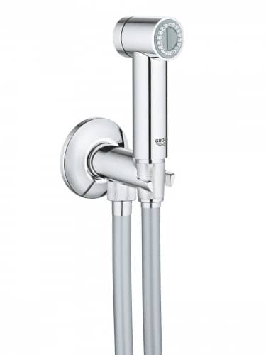 Купить Душ Grohe гигиенический с вентилем держателем и шлангом хром по низкой цене