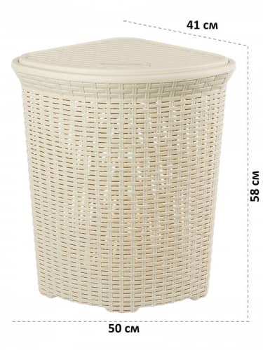 Купить Корзина El Casa Ротанг для белья 60 л по низкой цене