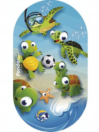 Купить Коврик Pondo Черепашки для ванны на присосках детский 69x39 см по низкой цене