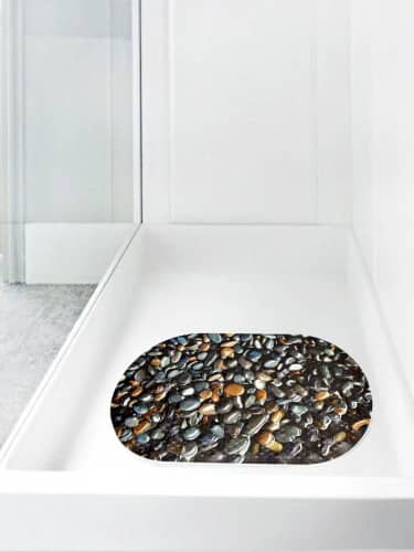 Купить Коврик Bath Plus для ванны Крупная галька противоскользящий 68х38 см по низкой цене