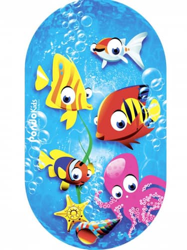 Купить Коврик Pondo Рыбки для ванны на присосках детский 69x39 см по низкой цене