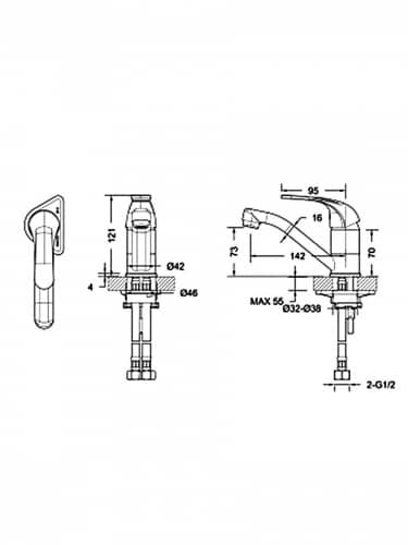 Купить Смеситель Bravat Fit F1233188CP-RUS для раковины по низкой цене