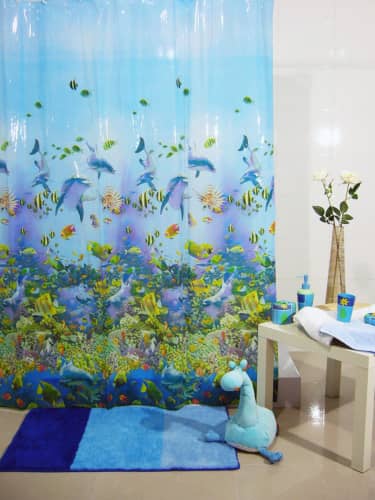 Купить Штора Aquarius PVC Дельфины 180х200 см по низкой цене