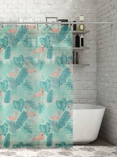 Купить Штора Доляна Фламинго для ванной 180х180 см по низкой цене