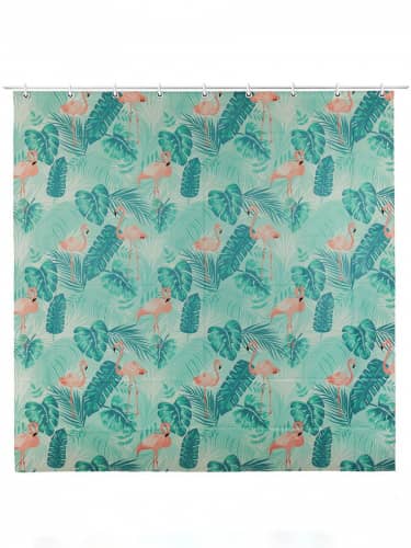 Купить Штора Доляна Фламинго для ванной 180х180 см по низкой цене