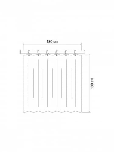 Купить Штора Iddis для ванной комнаты, 180x180 см, полиэстер, D03P118i11 по низкой цене