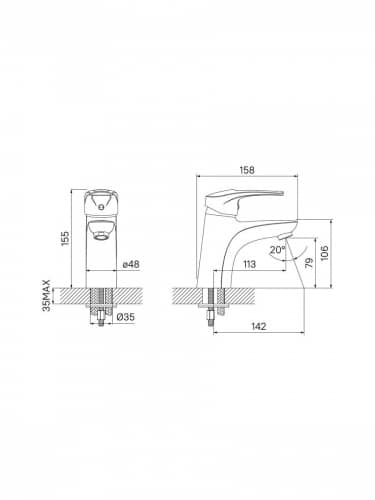 Купить Смеситель Iddis CRPSB00i01 для умывальника по низкой цене
