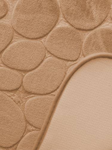 Купить Коврик Аквалиния Камни для ванной комнаты и туалета светло-коричневый 45х75 см по низкой цене