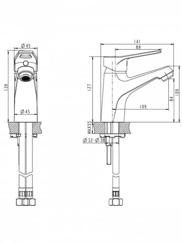Купить Смеситель Bravat Eco-D F193158C для раковины по низкой цене