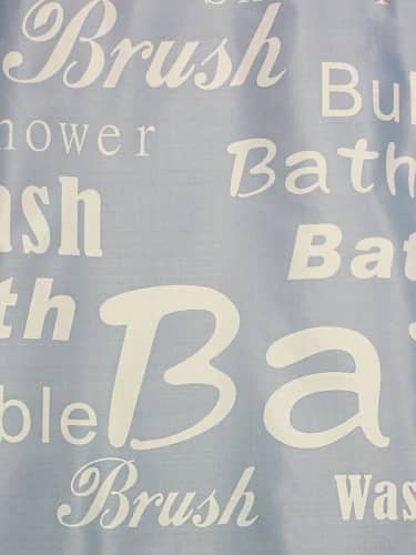 Купить Штора Bath Plus Blue Font для ванной по низкой цене