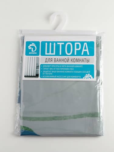 Купить Штора Доляна Синие маки для ванной 180х180 см по низкой цене