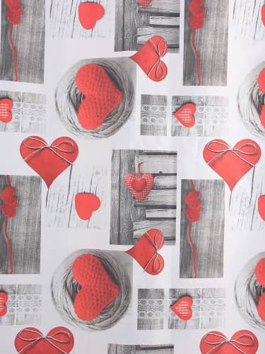 Купить Штора Доляна Сердца для ванной 180x180 см по низкой цене