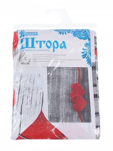 Купить Штора Доляна Сердца для ванной 180x180 см по низкой цене