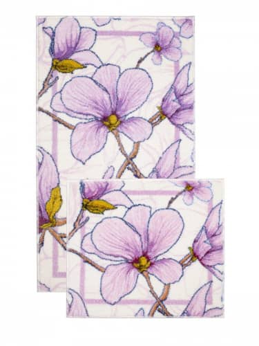 Купить Комплект ComeForte ковриков из 2шт. для в/к Interlace/Цветы 57x100 и 50x57 Lila/лиловый по низкой цене