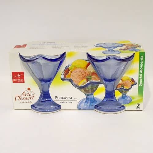 Купить Креманки Bormioli Rocco Primavera голубые 225 мл 2 шт по низкой цене