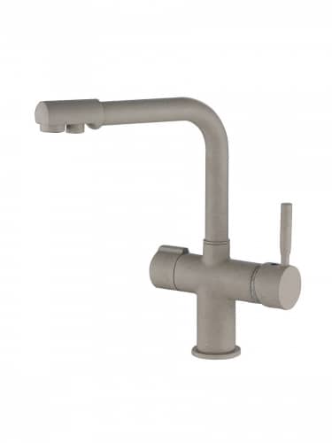 Купить Смеситель Haiba для кухни мойки латунный с подключением к фильтру с питьевой водой высокий излив, бежевы по низкой цене