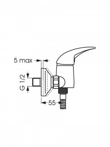 Купить Смеситель Vidima Orion BA003AA для душа по низкой цене