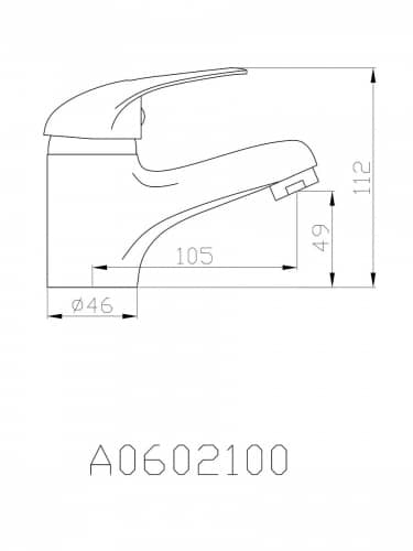 Купить Смеситель Agger Move A0602100 однозахватный  для раковины, хром по низкой цене