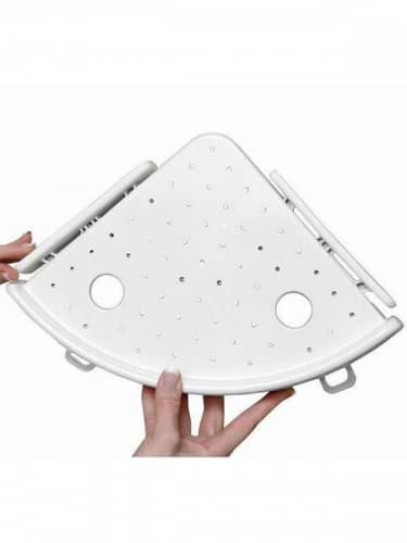 Купить Полка Markethot для ванной угловая на присосках по низкой цене