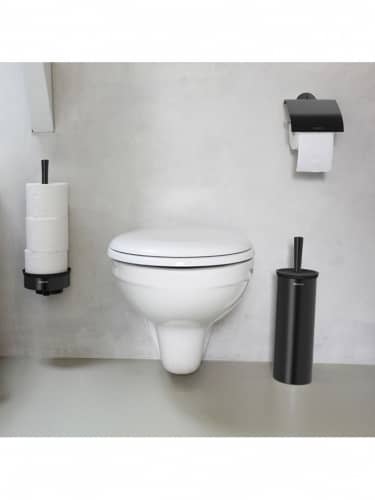 Купить Ёршик Brabantia туалетный с держателем в колбе черный по низкой цене