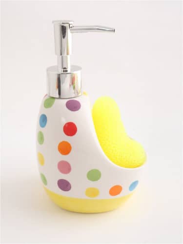 Купить Диспенсер Vetta для моющего средства с губкой керамика по низкой цене