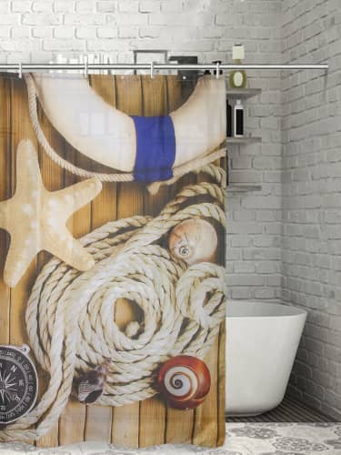 Купить Штора Доляна Причал для ванной 180х180 см по низкой цене