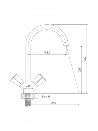 Купить Смеситель Iddis Bounce Bousb J0i05 для кухни по низкой цене