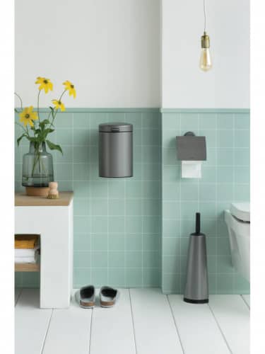 Купить Ёршик Brabantia туалетный с держателем
 платиновый по низкой цене