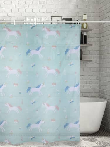Купить Штора Доляна Единорогои для ванной 180х180 см по низкой цене