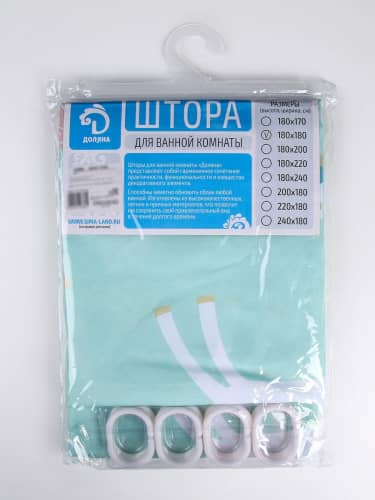 Купить Штора Доляна Единорогои для ванной 180х180 см по низкой цене