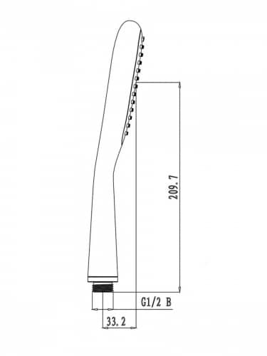 Купить Лейка Lemark для душа 1 режим d 7 см по низкой цене