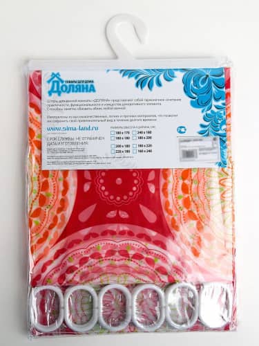 Купить Штора Доляна Винтаж для ванной 180х180 см по низкой цене