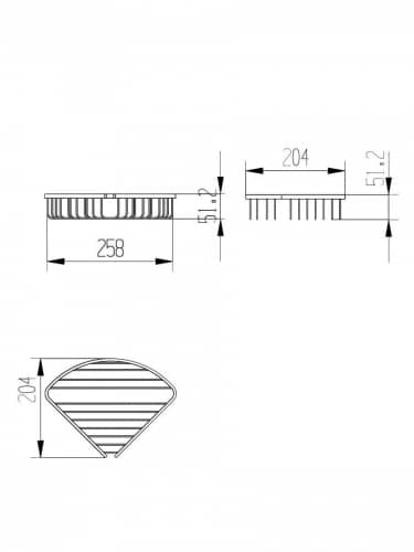 Купить Полка Raiber угловая 160x160x60 мм по низкой цене