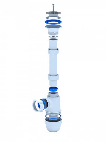 Купить Сифон АниПласт для раковины умывальника бутылочного типа с нержавеющей решеткой 1 1/4x40 по низкой цене