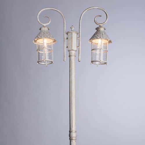 Купить Фонарный столб Arte lamp Prague наземный уличный A1467PA-2WG по низкой цене