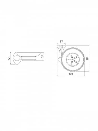 Купить Мыльница Iddis MALSSG0i42 матовое стекло сплав металлов по низкой цене