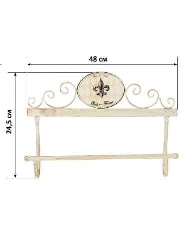 Купить Держатель Gift N Home Французская лилия декоративный для полотенец коллекция 24,5х48 см по низкой цене