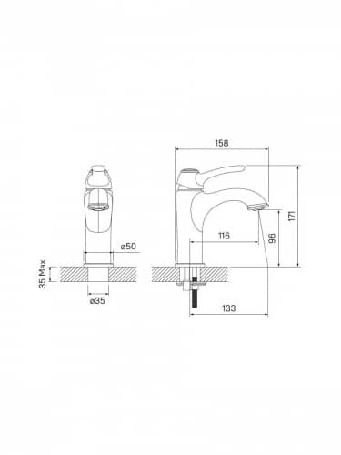 Купить Смеситель Iddis Oldie OLDSB00i01 для умывальника по низкой цене