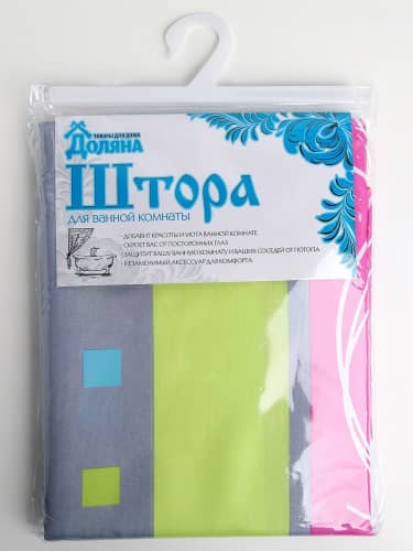 Купить Штора Доляна Абстракция для ванной 180х180 см по низкой цене