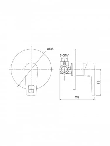 Купить Смеситель Iddis RUNSB00i66 встраиваемый с одним выходом по низкой цене