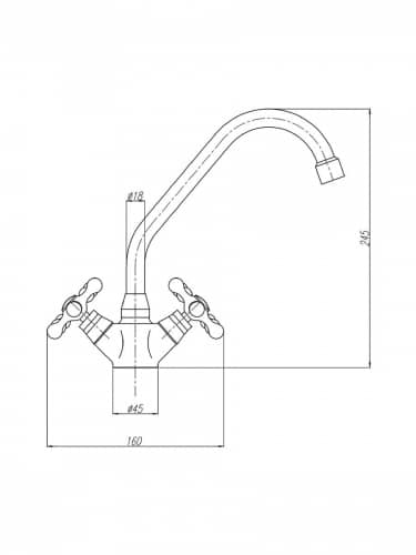 Купить Смеситель Water Jet WJ KF-I26 для кухни по низкой цене